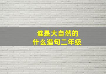 谁是大自然的什么造句二年级