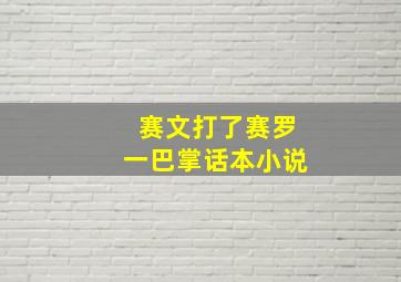 赛文打了赛罗一巴掌话本小说