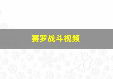 赛罗战斗视频