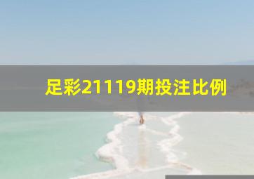 足彩21119期投注比例