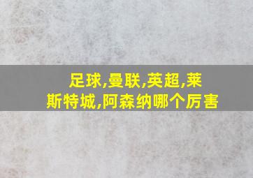 足球,曼联,英超,莱斯特城,阿森纳哪个厉害