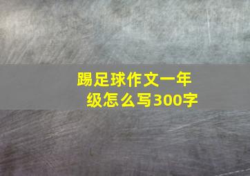 踢足球作文一年级怎么写300字