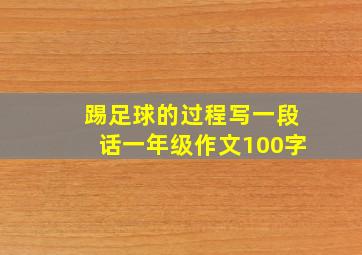 踢足球的过程写一段话一年级作文100字