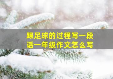 踢足球的过程写一段话一年级作文怎么写