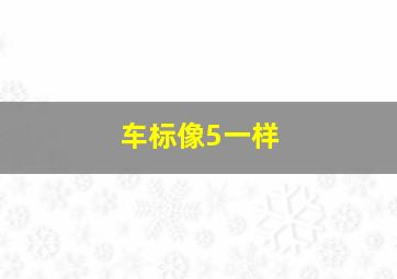 车标像5一样