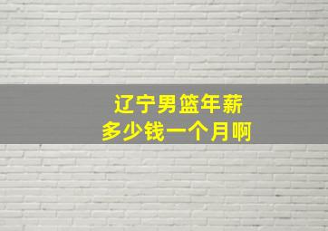 辽宁男篮年薪多少钱一个月啊