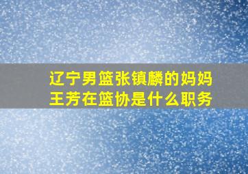 辽宁男篮张镇麟的妈妈王芳在篮协是什么职务