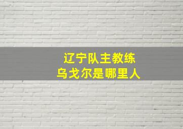 辽宁队主教练乌戈尔是哪里人