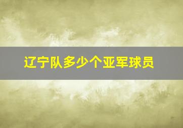 辽宁队多少个亚军球员