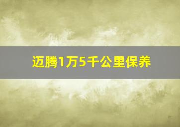 迈腾1万5千公里保养