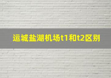 运城盐湖机场t1和t2区别