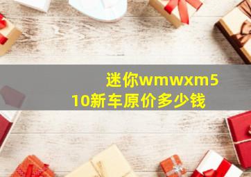 迷你wmwxm510新车原价多少钱