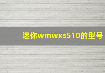 迷你wmwxs510的型号