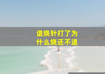 退烧针打了为什么烧还不退