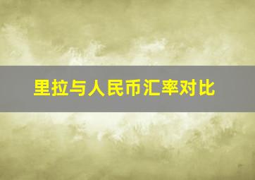 里拉与人民币汇率对比