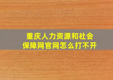 重庆人力资源和社会保障网官网怎么打不开