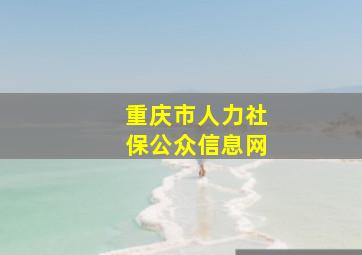 重庆市人力社保公众信息网