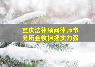 重庆法律顾问律师事务所金牧锦扬实力强