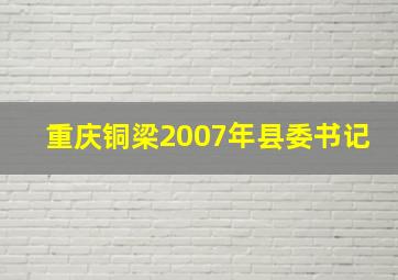 重庆铜梁2007年县委书记