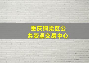 重庆铜梁区公共资源交易中心