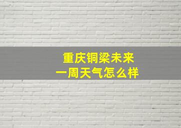 重庆铜梁未来一周天气怎么样