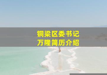 铜梁区委书记万隆简历介绍