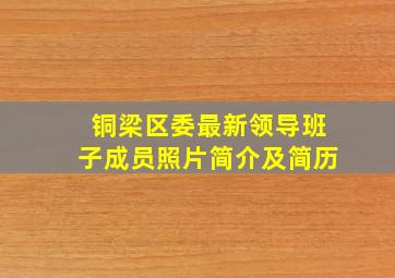 铜梁区委最新领导班子成员照片简介及简历