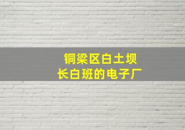 铜梁区白土坝长白班的电子厂