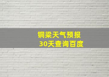 铜梁天气预报30天查询百度