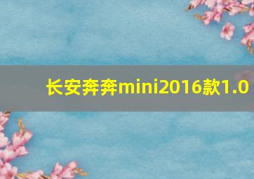 长安奔奔mini2016款1.0