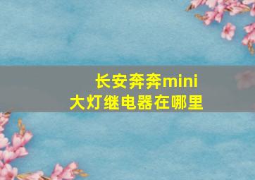 长安奔奔mini大灯继电器在哪里