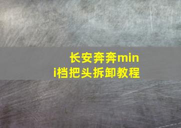 长安奔奔mini档把头拆卸教程