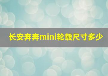 长安奔奔mini轮毂尺寸多少