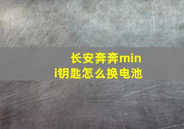 长安奔奔mini钥匙怎么换电池