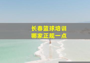 长春篮球培训哪家正规一点