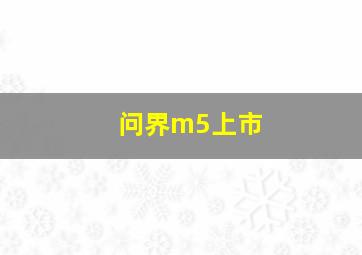 问界m5上市