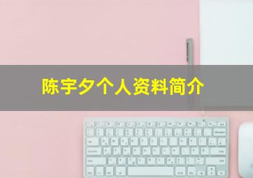 陈宇夕个人资料简介