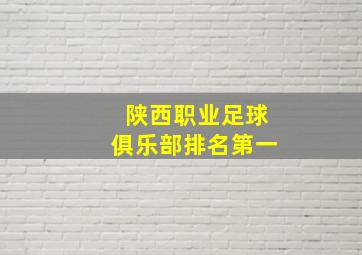 陕西职业足球俱乐部排名第一