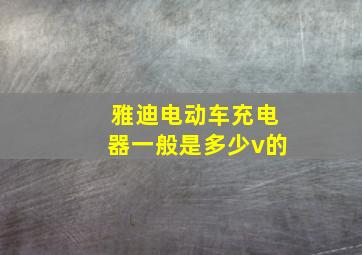 雅迪电动车充电器一般是多少v的