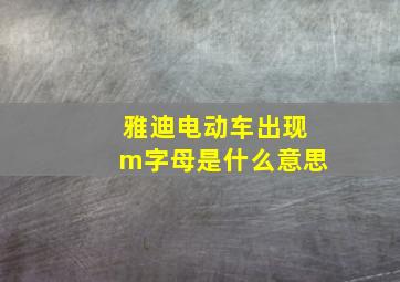 雅迪电动车出现m字母是什么意思