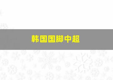 韩国国脚中超