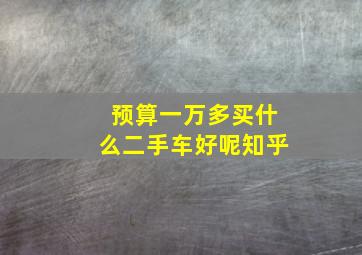 预算一万多买什么二手车好呢知乎