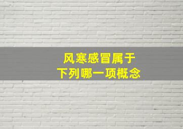 风寒感冒属于下列哪一项概念