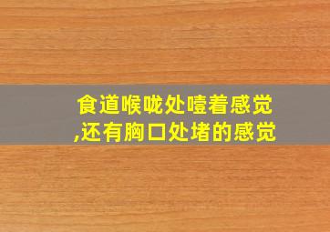 食道喉咙处噎着感觉,还有胸口处堵的感觉