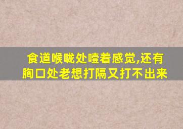 食道喉咙处噎着感觉,还有胸口处老想打隔又打不出来