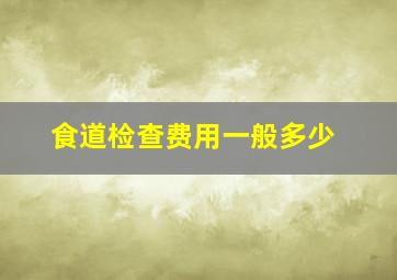 食道检查费用一般多少