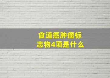 食道癌肿瘤标志物4项是什么