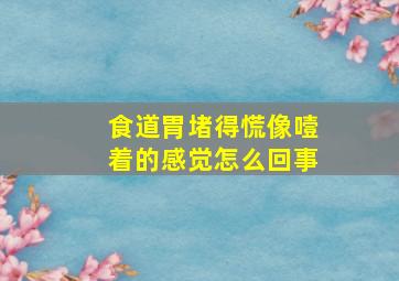 食道胃堵得慌像噎着的感觉怎么回事