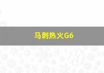 马刺热火G6