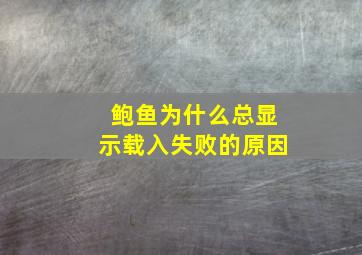 鲍鱼为什么总显示载入失败的原因